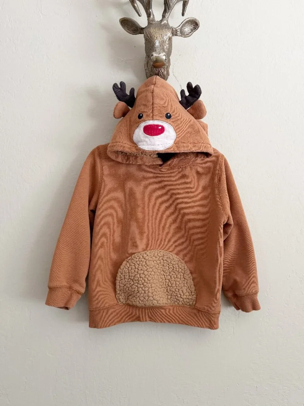 Gymboree Reindeer Hooded Sweatshirt • 4T